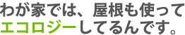 �킪�Ƃł́A�������g���ăG�R���W�[���Ă��ł��B