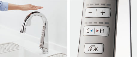 よく使う温度や水量もボタン操作でカンタンに設定。