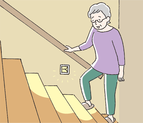 階段の上り下りは足元に注意を