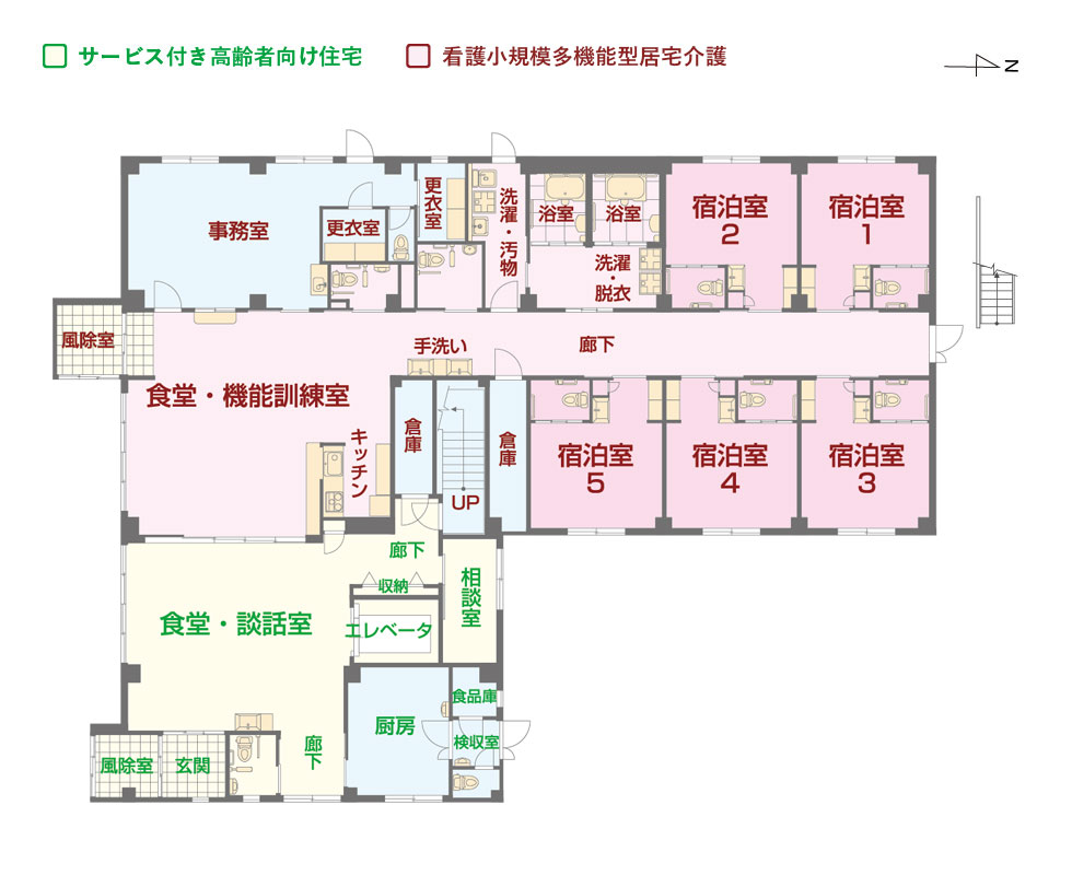 1階のフロアマップ