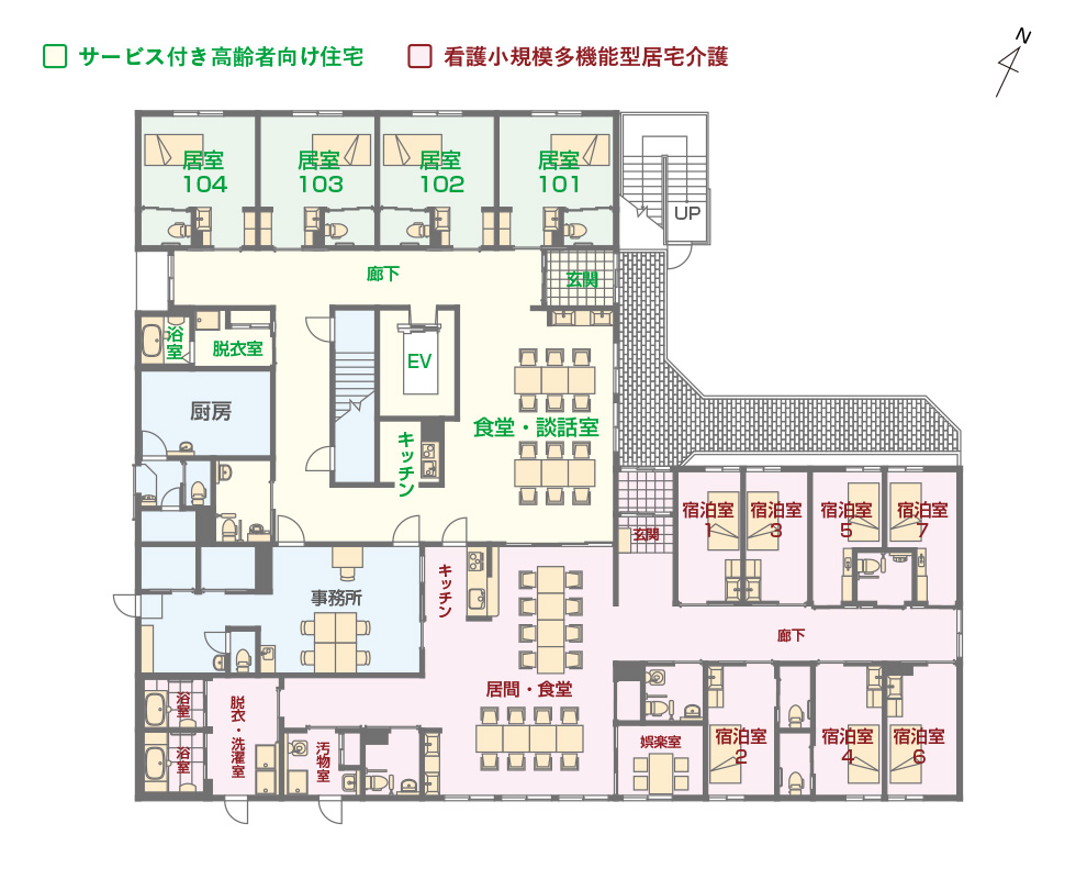 1階のフロアマップ