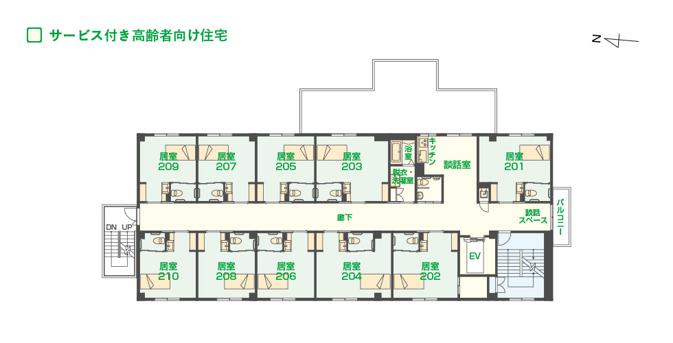 2階のフロアマップ