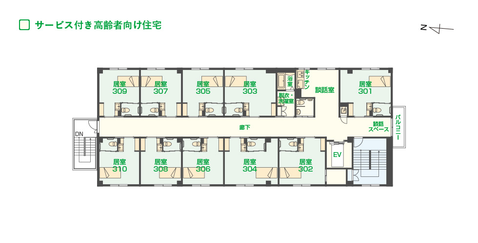 3階のフロアマップ