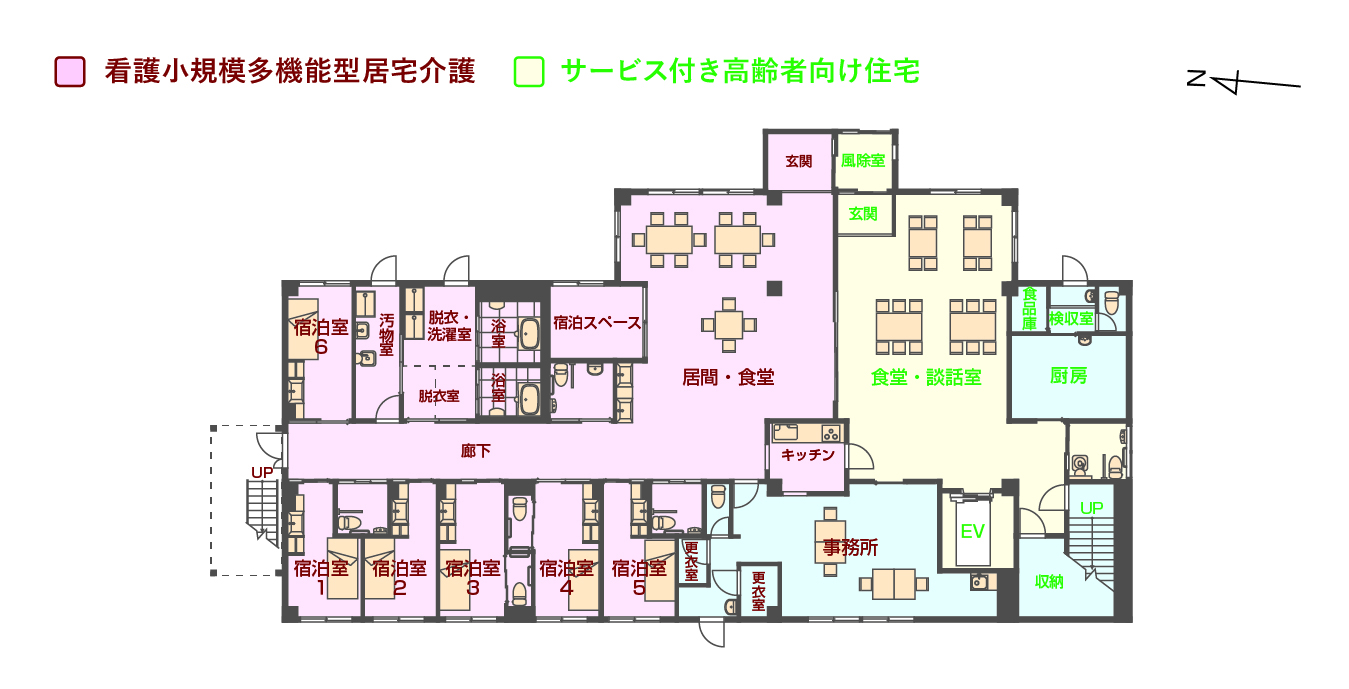 1階のフロアマップ