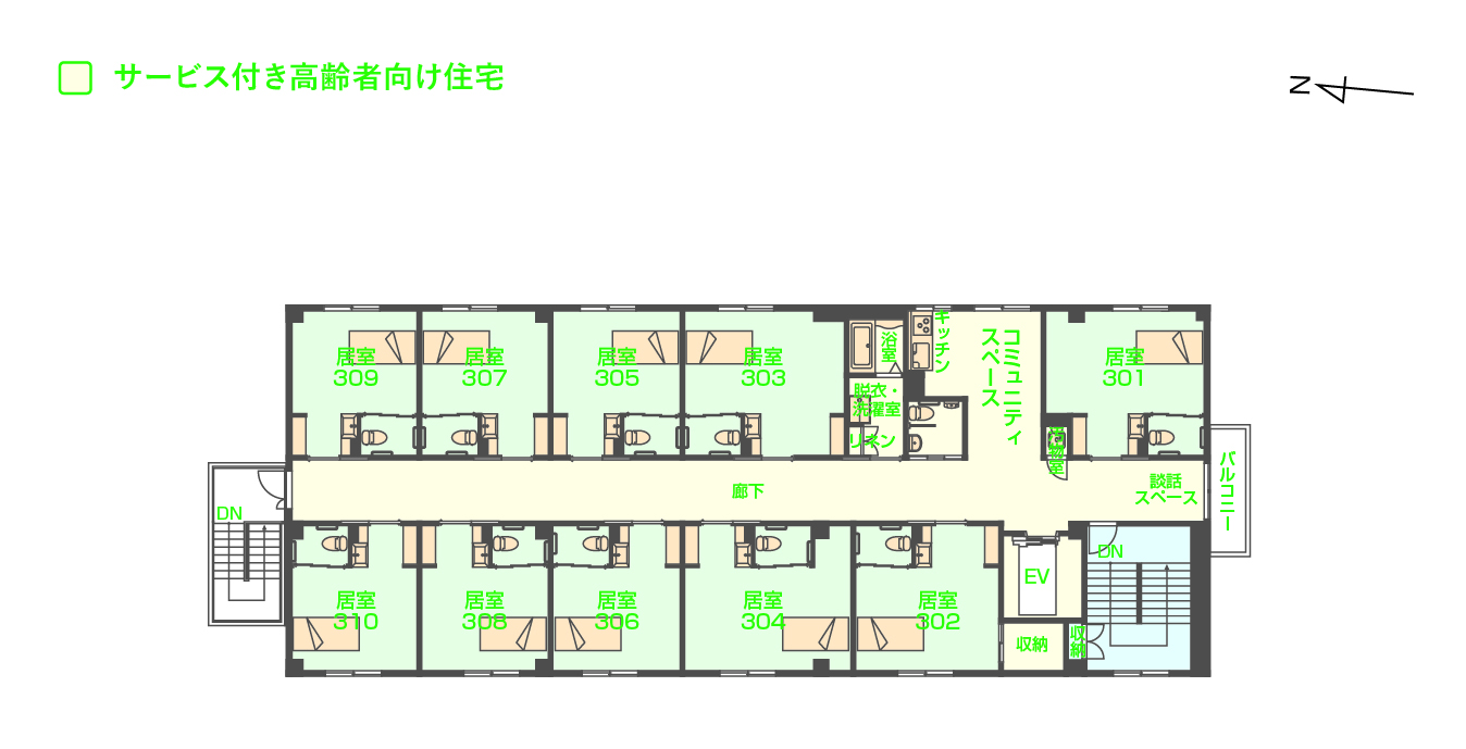 3階のフロアマップ