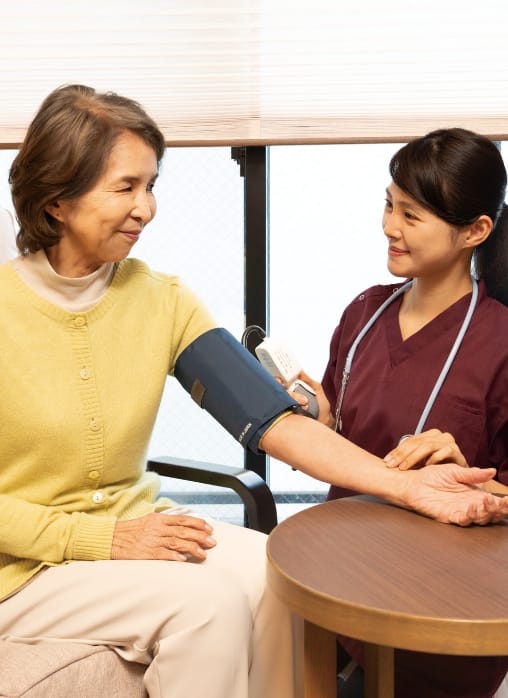 スタッフがお部屋に訪問