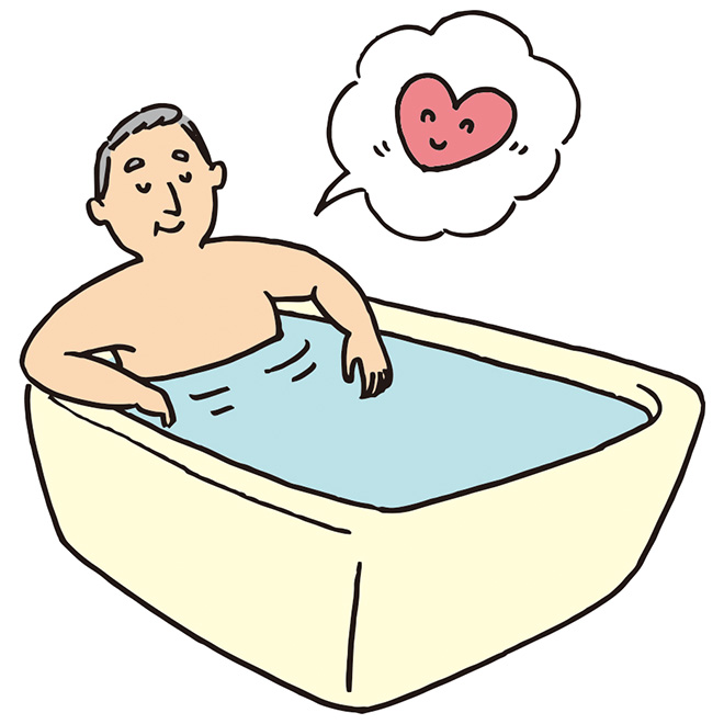 入浴するシニア男性 | 入浴で免疫力をつけましょう | パナソニックのエイジフリー