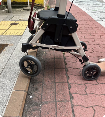 段差がある歩道