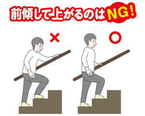 前傾して上がるのはNG!