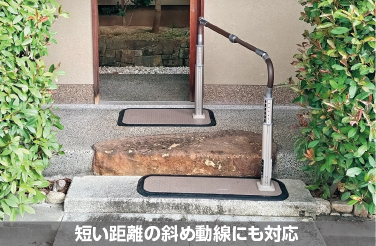 短い距離の斜め動線にも対応