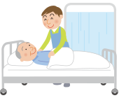 介護施設&高齢者住宅サービス内容 ベッドイラスト