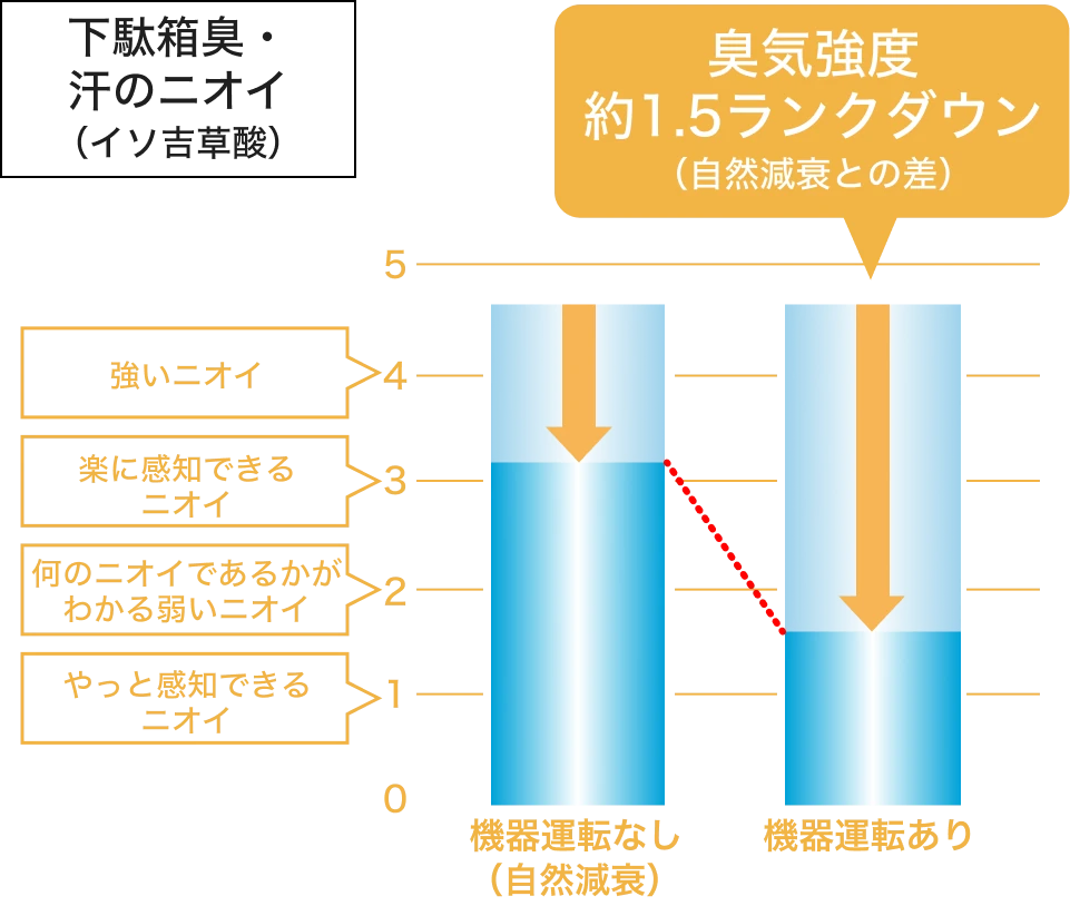 下駄箱臭・汗のニオイについての図