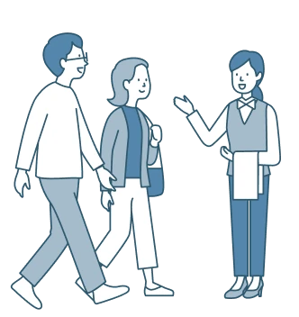 ショウルームで案内を受けるイメージ