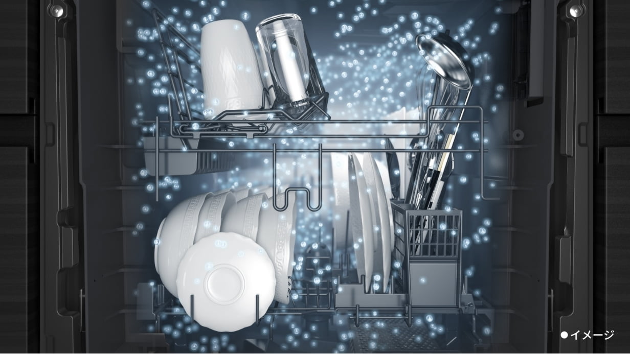 ナノイーX送風による庫内ニオイ抑制・除菌のイメージ