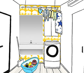 STORY 2 ルンルン洗濯洗面室