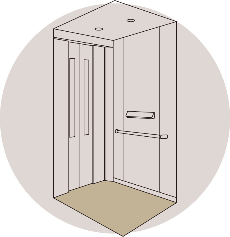 ルーム内床仕上げ変更