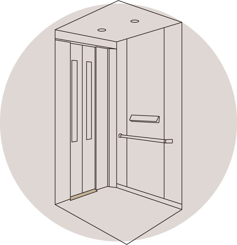 乗り場とルーム内敷居色柄変更