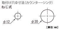 取付け穴寸法