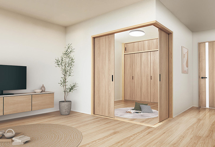 ドア・収納と共通の色をラインアップ統一感あるコーディネイトが可能