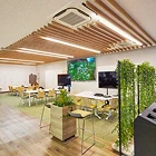 株式会社豊田自動織機 共和工場 生技開発センター　エアリライトルーバー 天井仕上げ材直付け用　施工事例01