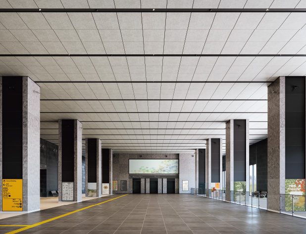 公共施設CG　エアリライト設備ラインタイプ事例