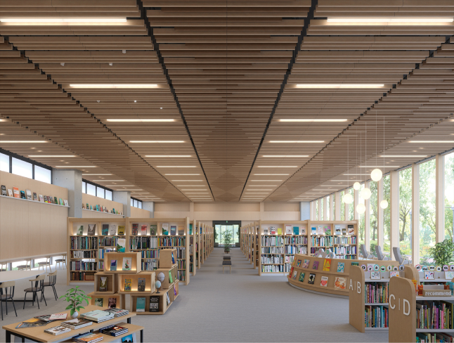 公共施設CG　エアリライトルーバー事例