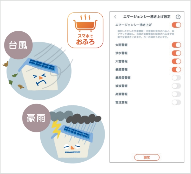 画像：エマージェンシー沸き上げ