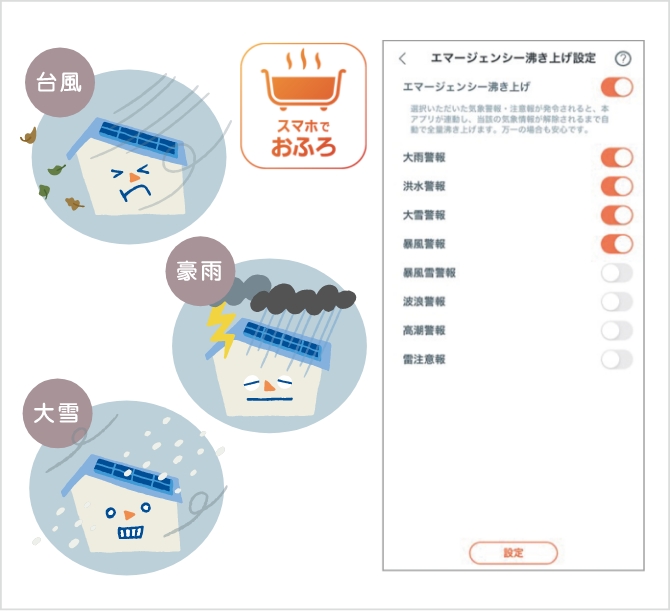 画像：エマージェンシー沸き上げ