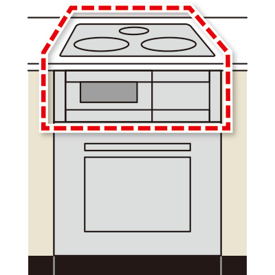 コンロとオーブンを設置