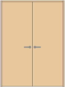 イラスト：両開きドア