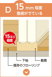 D 敷居がでている15mm程度