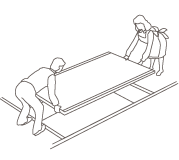 （4）框と座卓を分解し、本体に収納してから、畳や床板でフタをする