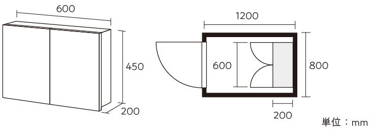 コンパクトタイプ 浅型　サイズ