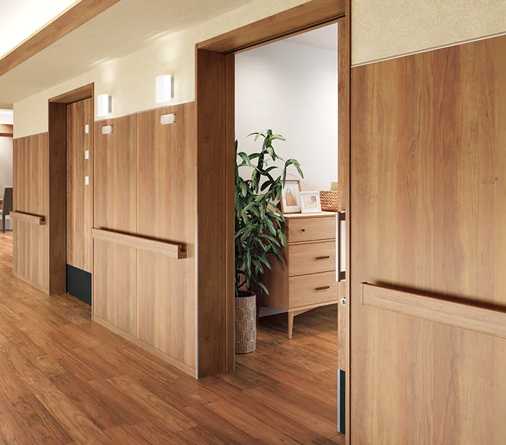 ❹枠見込み 最大350mm対応戸