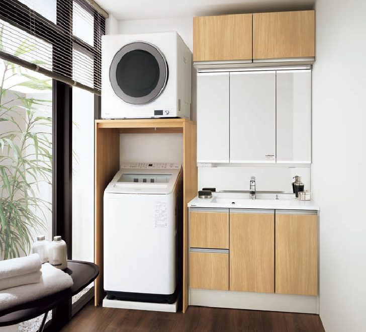 多用途収納：衣類乾燥機収納台