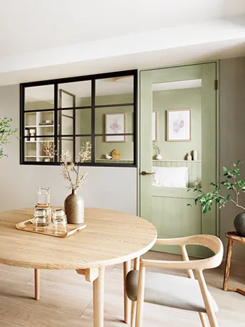 直線納まり ＋ 建具隣接