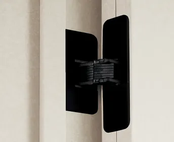 ノイズレス蝶番（隠し蝶番）　開けたとき