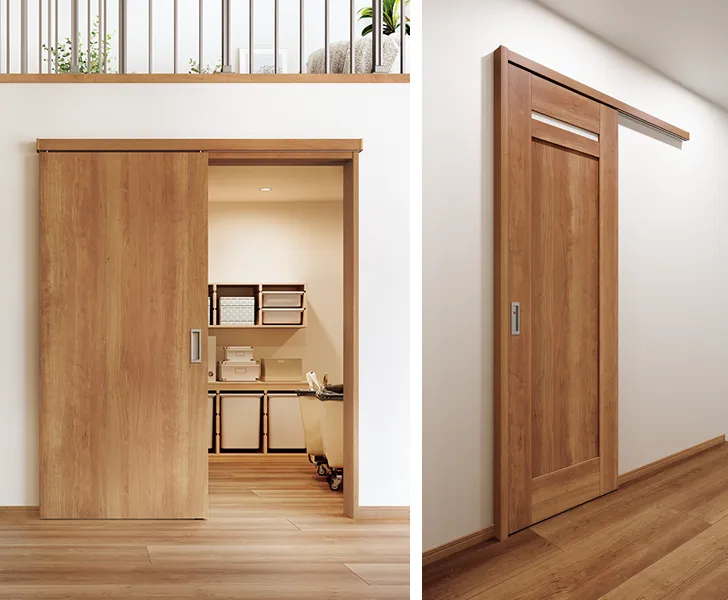 引戸：上吊り引戸 アウトセット納まり サイズ対応強化