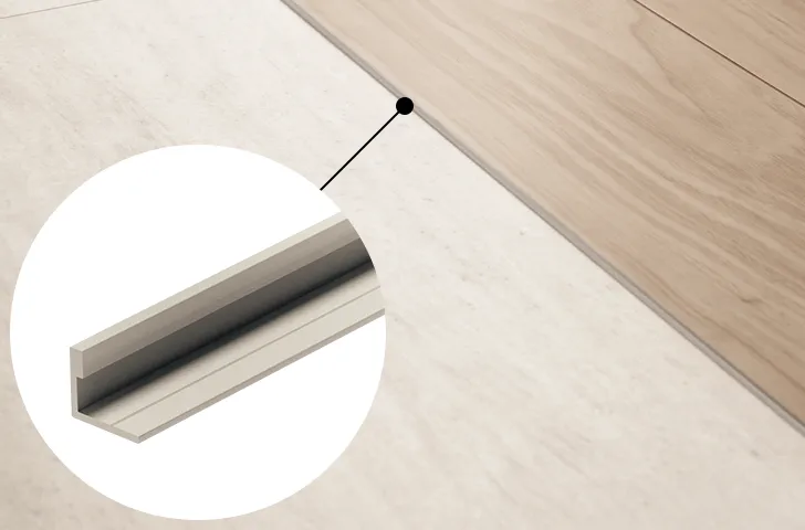 造作部材：床見切り縁（金属製） L型