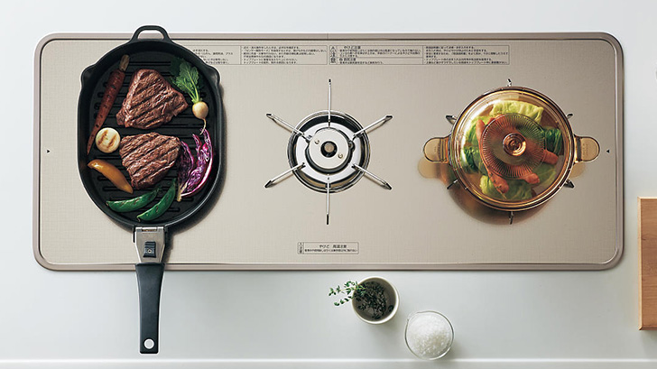 自動炊飯をはじめ多彩な調理モードを搭載した トルプルワイドガス