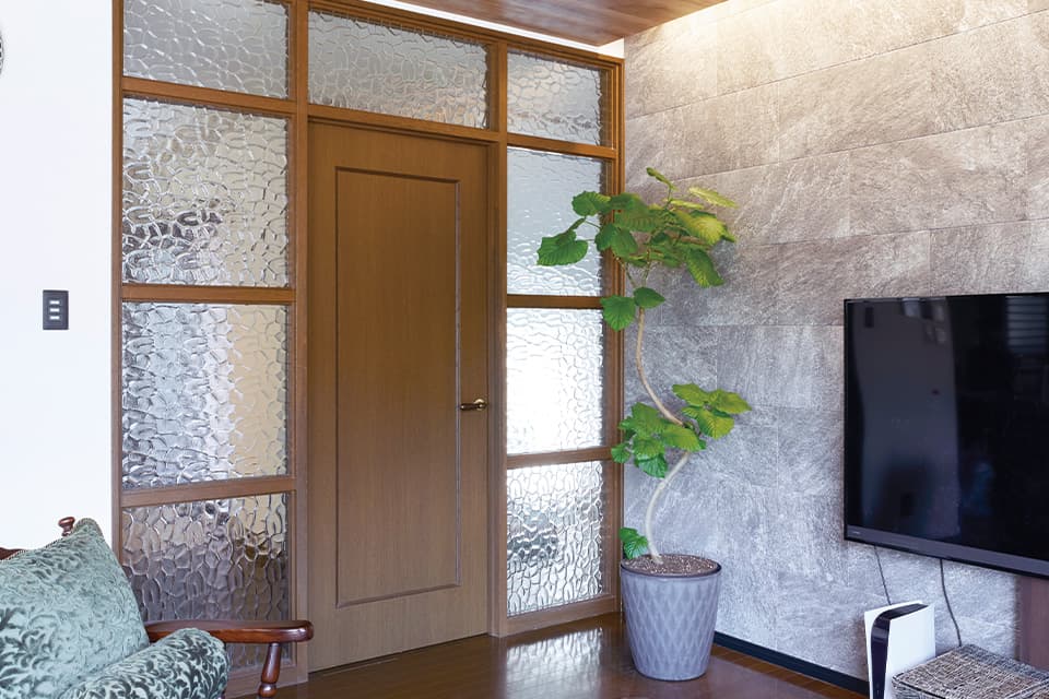 間接照明のやわらかな光