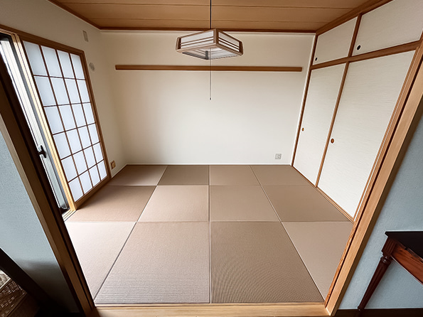 写真：畳と内装の貼り替えをおこなった和室