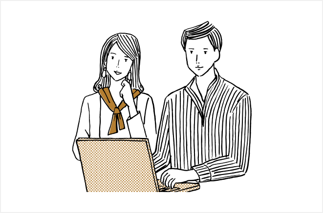 コンシェルジュとお客様のイラスト