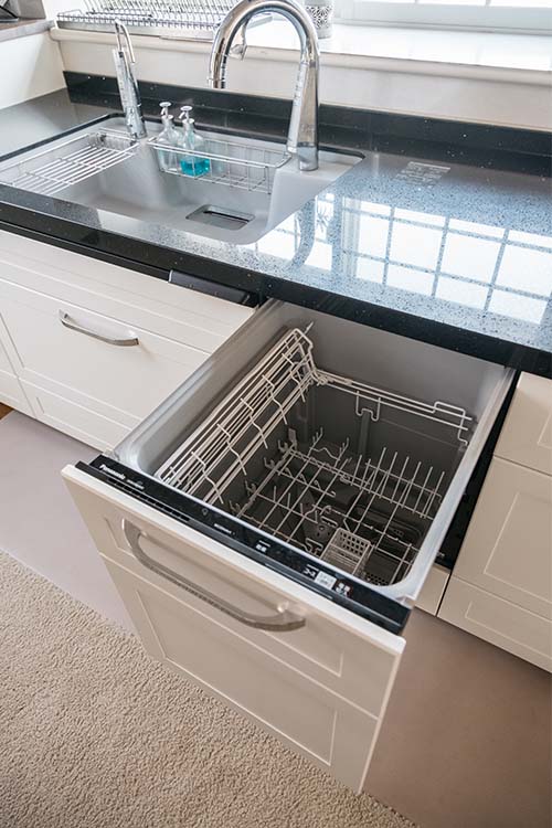 写真：ビルトインタイプの食器洗い乾燥機