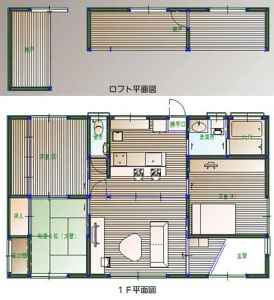 ロフト 屋根裏 登り梁の平屋3ｌｄｋ リフォーム事例1000 Panasonic