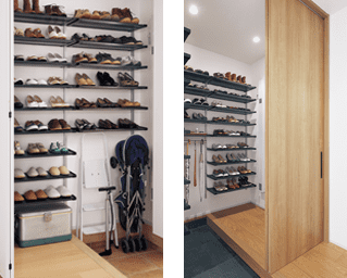 収納量たっぷりのウォークインスタイル