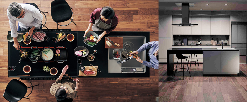 パナソニックのLクラス キッチン「いろりダイニング」