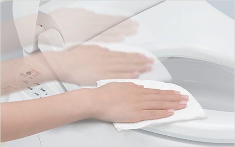 継ぎ目や凸凹が少ない形状で、汚れはサッとひとふき。