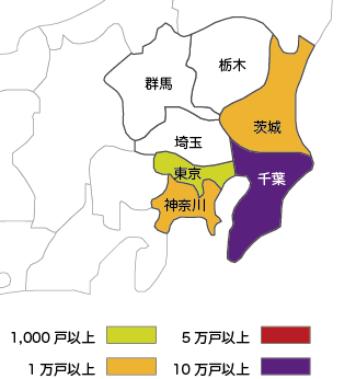 グラフ：24時間以上の停電発生戸数